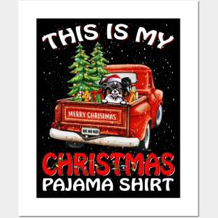 This Is My Christmas Pajama Shirt Papillion Truck Tree Posters and Art